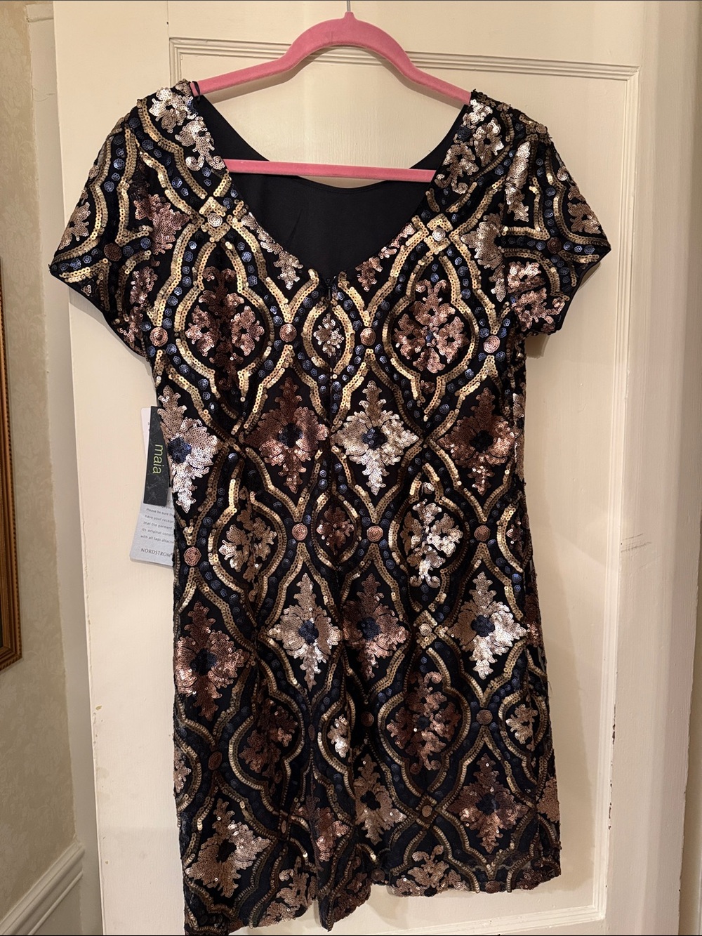 Maia Bronze Sequin Formal Dress